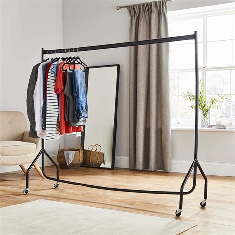 Extra Heavy Duty 6ft Long x 5ft Tall Clothes Rail In Black (Next day delivery available): Amazon ...