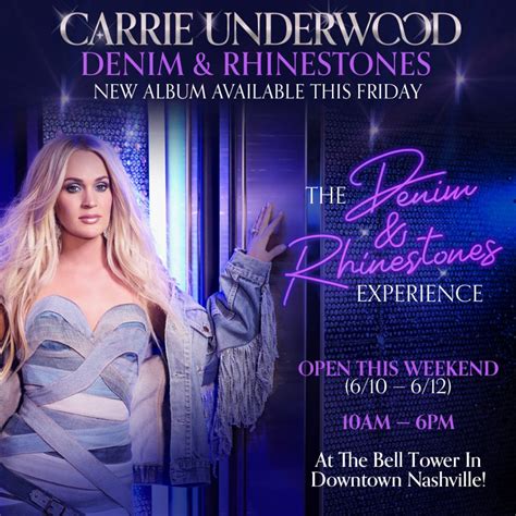 Carrie Welcomes Fans to THE DENIM & RHINESTONES EXPERIENCE at The Historic Bell Tower in ...