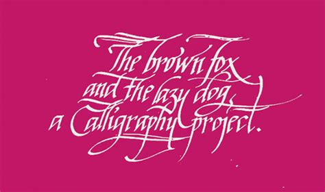 The 'Quick brown fox' Calligraphy project on Behance