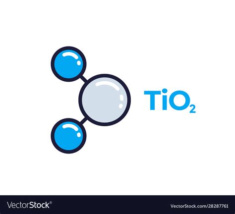 Titanium dioxide molecule icon Royalty Free Vector Image