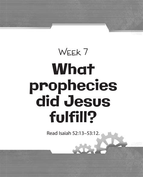 Week Seven: What Prophecies Did Jesus Fulfill? (Kids Craft Activity ...