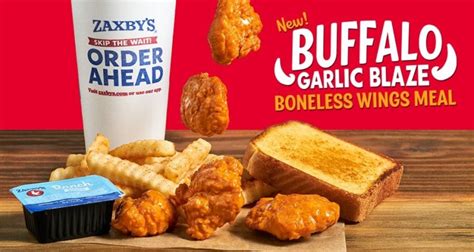 Zaxby's Introduces New Buffalo Garlic Blaze Sauce Along With New Boneless Wings Meal - The Fast ...