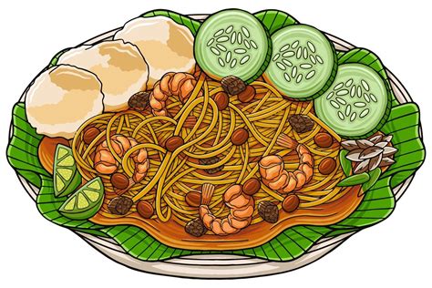 Mie Aceh Indonesian Food 11598396 Vector Art at Vecteezy