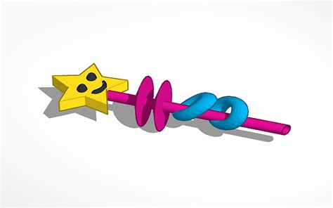 3D design FORTNITE star wand pickaxe - Tinkercad