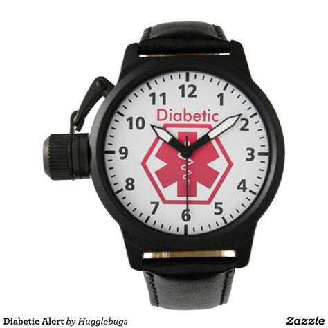 Diabetic Alert Wrist Watch | Zazzle.com | Wristwatch men, Vintage men, Black leather strap