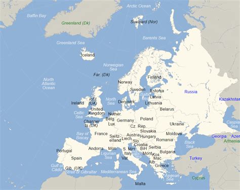 Map of Europe | Norway, Europe map, Arctic ocean