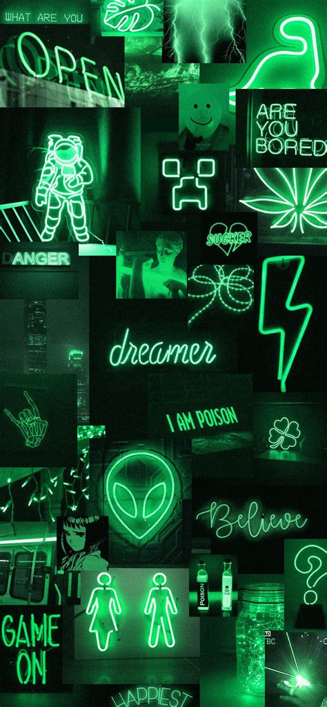 Green Neon Aesthetic Wallpapers Phone - Neon Green Wallpaper iPhone