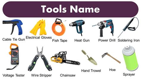 Tools Name List: Tools Names and Images in 2023 | Name list, Tools, Crimping tool