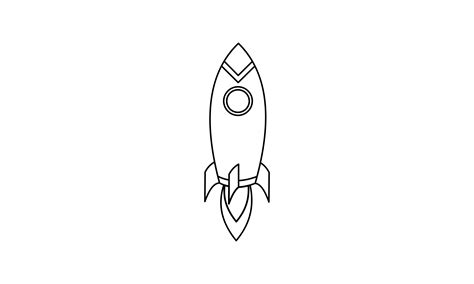 Rocket Coloring Book Transportation Logo Graphic by DEEMKA STUDIO ...