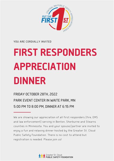 First Responder Appreciation Dinner