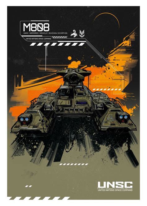 'Scorpion Tank' Poster, picture, metal print, paint by Halo Game | Displate