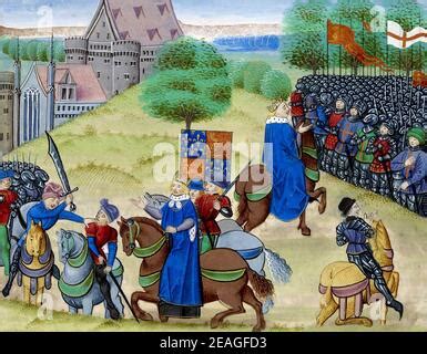 Death of Wat Tyler, The Peasants' Revolt, 1381 Stock Photo - Alamy