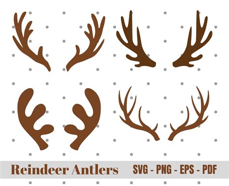 Reindeer Antlers SVG Deer Antlers Svg Christmas Svg Deer Svg - Etsy in ...