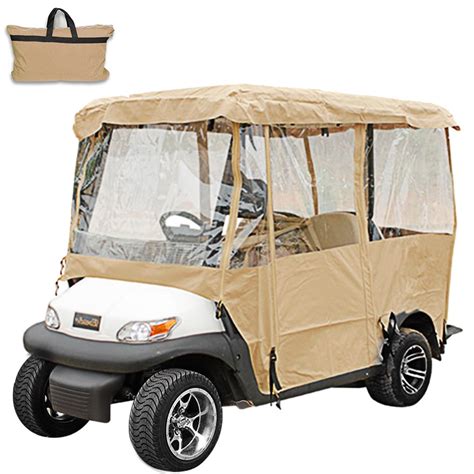 VEVOR Golf Cart Enclosure, 4-Person Golf Cart Cover, 4-Sided Fairway ...