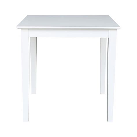 Solid Wood 30 inch Square Dining Table in White - Walmart.com