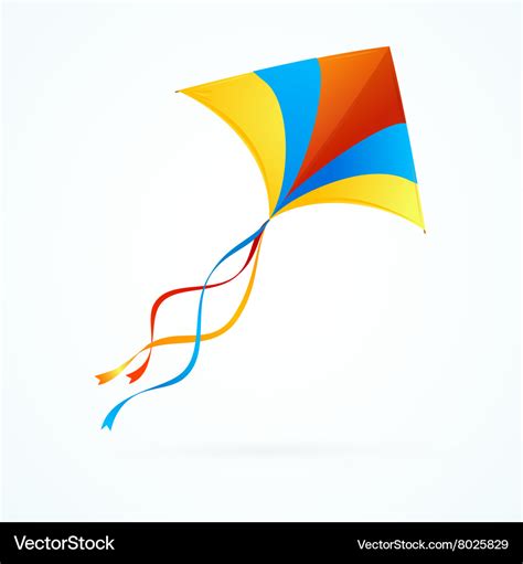 Colorful kite Royalty Free Vector Image - VectorStock