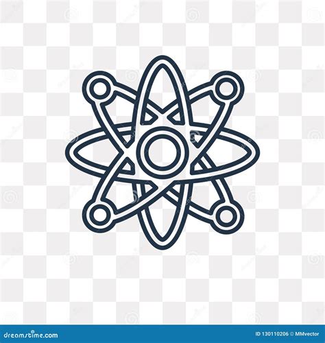 Atomic Vector Icon Isolated on Transparent Background, Linear at Stock ...