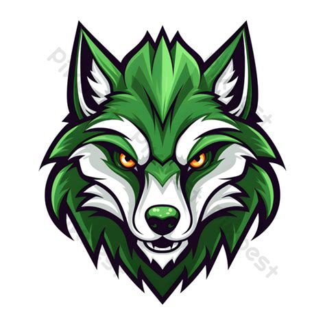 Green Wolf Head Logo Generative Ai PNG Images | PNG Free Download - Pikbest