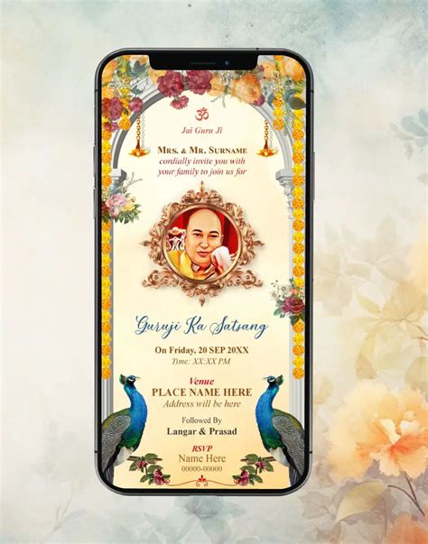 Guruji Satsang Invite Card