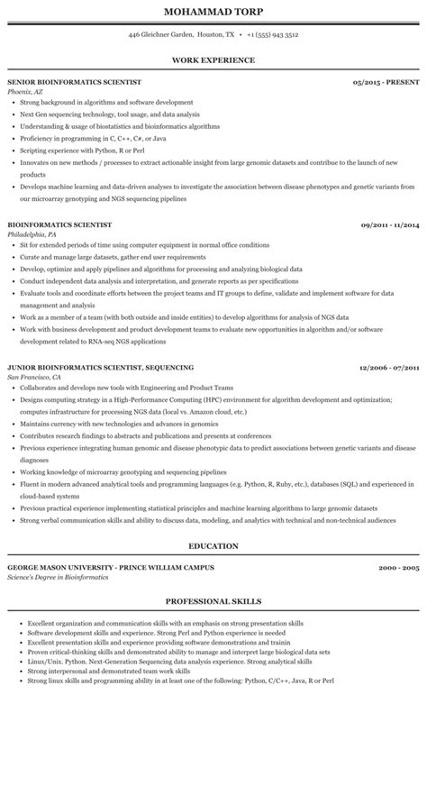 bioinformatics resume sample – Boyar – Open Source Biology & Genetics ...