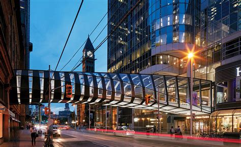 CF Toronto Eaton Centre Bridge Twists Across Busy Thoroughfare | 2019-11-04 | Architectural Record