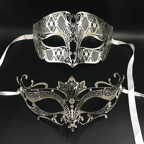 Couple Pair Mardi Gras Mask Venetian Masquerade Ball Mask Party Costume ...