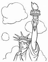 Estatua De La Libertad Para Colorear Imprimir E Dibujar – ColoringLib sketch template