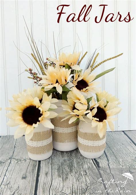 Fall Jars with Dollar Store Flowers! | Crafting in the Rain