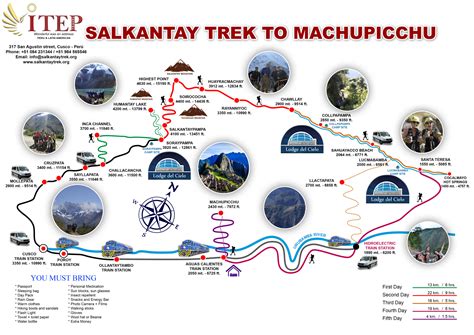 SALKANTAY TREK MAP to Machu Picchu - ITEP Eco Travel