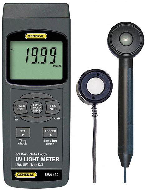 GENERAL UVA & UVC Meter w/Datalogging SD Card - 6XAJ6|UV254SD - Grainger