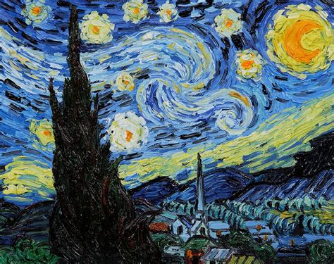 Van Gogh Starry Night Reproduction Painting - overstockArt at overstockArt.com | Starry night ...