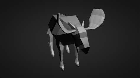 Low Poly Moose 3D Model in Other 3DExport