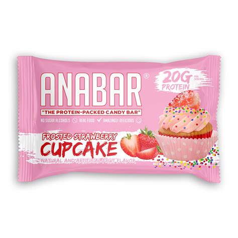 Anabar 20g Protein-Packed Candy Bar - Frosted Strawberry Cupcake - Shop Granola & snack bars at ...