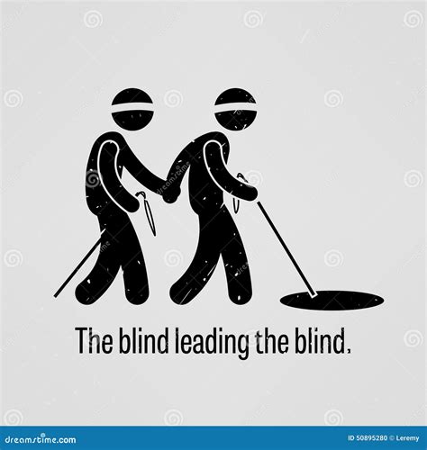 The Blind Leading The Blind Stock Vector - Image: 50895280