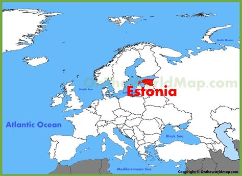 Estonia location on the Europe map