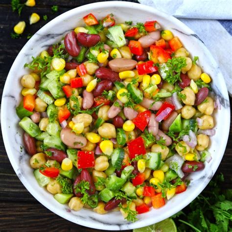 Mixed Beans Salad Recipe - Fun FOOD Frolic