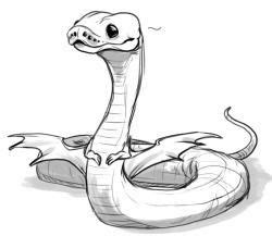 Simple Cute Snake Drawing - Snake Drawing