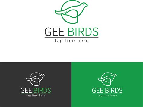 Gee Birds Minimal Creative Logo Design 5976814 Vector Art at Vecteezy