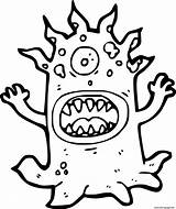 Tree Scary Monster Coloring Page Printable sketch template