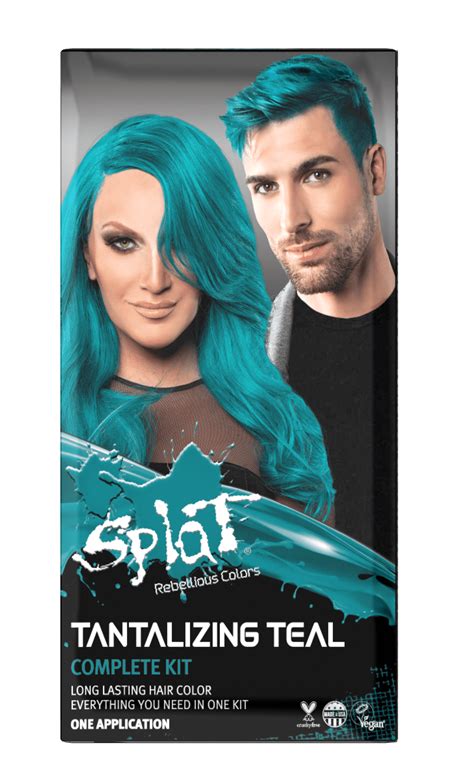 Splat Complete Kit, Tantalizing Teal, Semi-Permanent Teal Hair Dye with ...