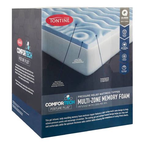 Tontine Comfortech Multi-Zone Gel Infused Mattress Topper White