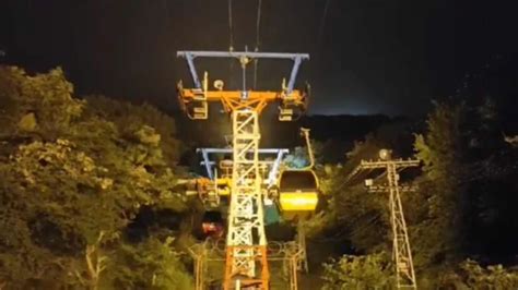 Gujarat: Passengers rescued after being stranded mid-air on ropeway for ...