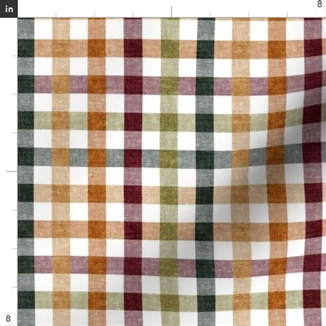 Fall Plaid Fabric Thanksgiving Fall Colors by - Etsy