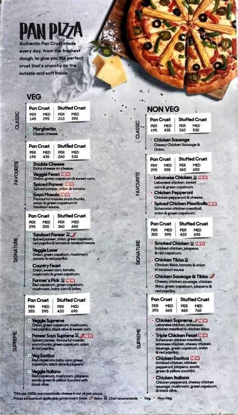 Pizza Hut Menu | Pizza Hut India Menu Card with Prices