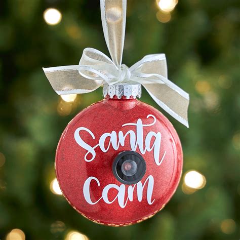 Red Glittery Santa Cam Ornament | Michaels