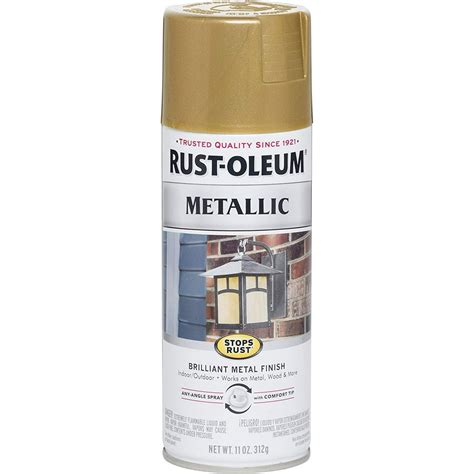 Rust-Oleum 7270830 Stops Rust Metallic Spray Paint, 11 oz, Gold Rush, - Walmart.com - Walmart.com