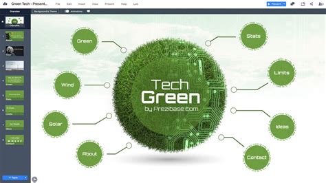 Green Technology Presentation Template | Prezibase | Green environment, Green technology ...