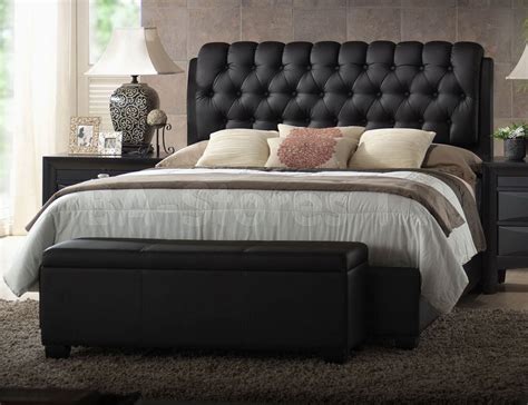 Black Upholstered King Bedroom Set