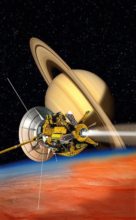 Cassini-huygens Probe At Titan, Artwork Photograph by David Ducros - Fine Art America