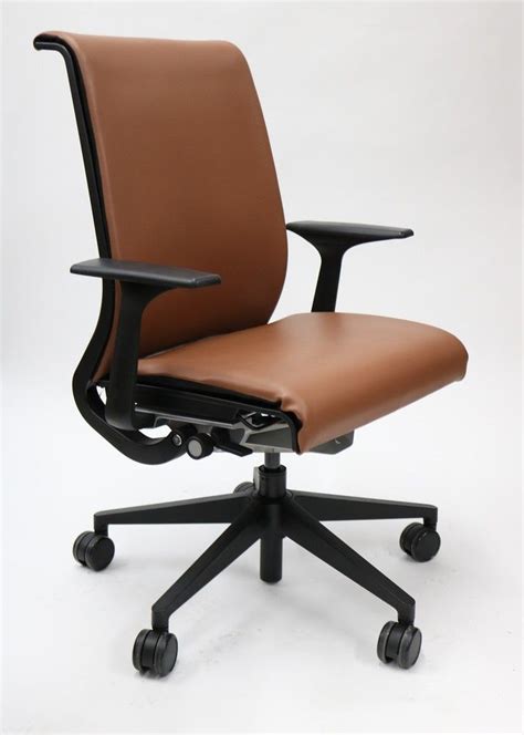 Steelcase Think Chair Brown LEATHER Seat and Back + Perfect For The ...